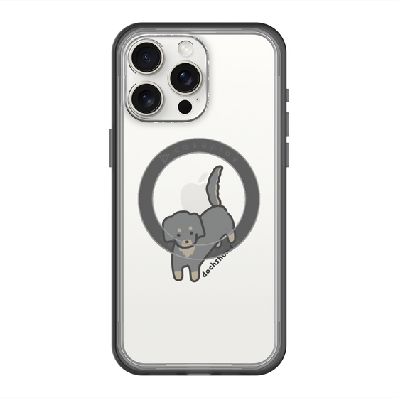 スリムプロテクションプレミアムケース with MagSafe［ オリジナル - CASEPLAYイヌ - dachsund ］