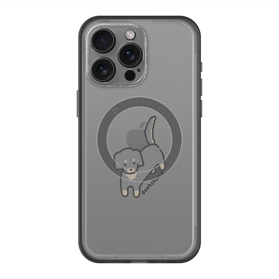 スリムプロテクションプレミアムケース with MagSafe［ オリジナル - CASEPLAYイヌ - dachsund ］