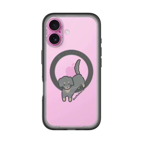 スリムプロテクションプレミアムケース with MagSafe［ オリジナル - CASEPLAYイヌ - dachsund ］