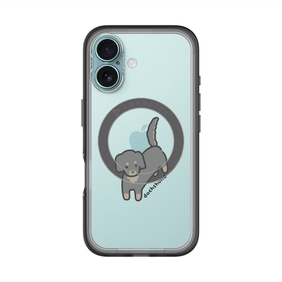 スリムプロテクションプレミアムケース with MagSafe［ オリジナル - CASEPLAYイヌ - dachsund ］