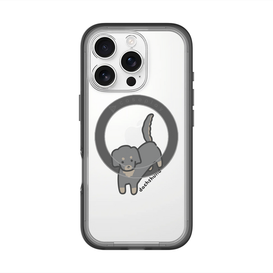 スリムプロテクションプレミアムケース with MagSafe［ オリジナル - CASEPLAYイヌ - dachsund ］