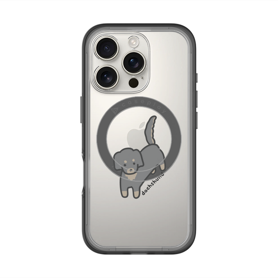 スリムプロテクションプレミアムケース with MagSafe［ オリジナル - CASEPLAYイヌ - dachsund ］