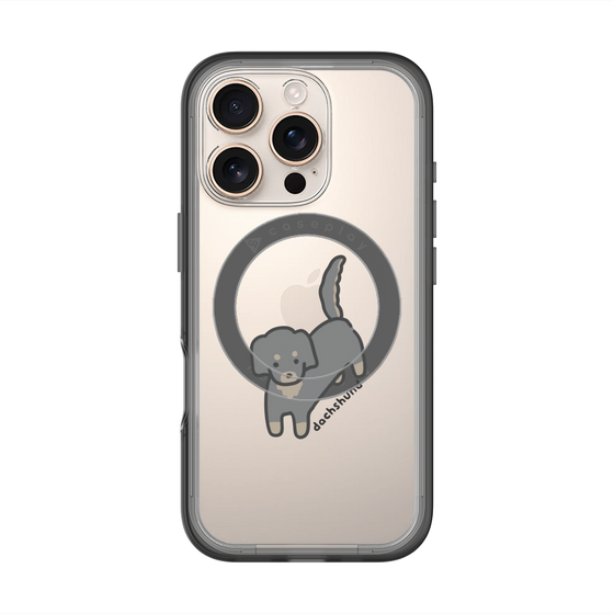 スリムプロテクションプレミアムケース with MagSafe［ オリジナル - CASEPLAYイヌ - dachsund ］