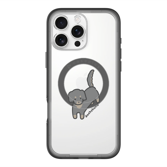 スリムプロテクションプレミアムケース with MagSafe［ オリジナル - CASEPLAYイヌ - dachsund ］
