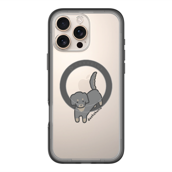 スリムプロテクションプレミアムケース with MagSafe［ オリジナル - CASEPLAYイヌ - dachsund ］