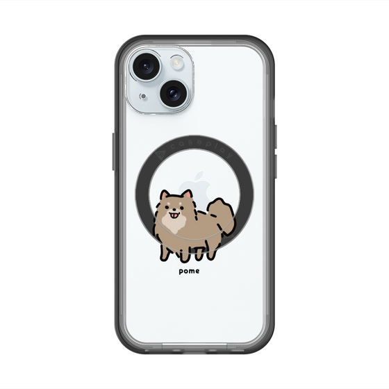スリムプロテクションプレミアムケース with MagSafe［ オリジナル - CASEPLAYイヌ - pome ］