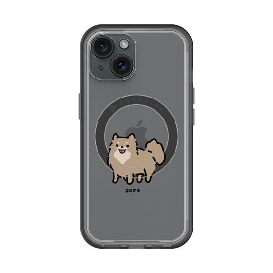 スリムプロテクションプレミアムケース with MagSafe［ オリジナル - CASEPLAYイヌ - pome ］