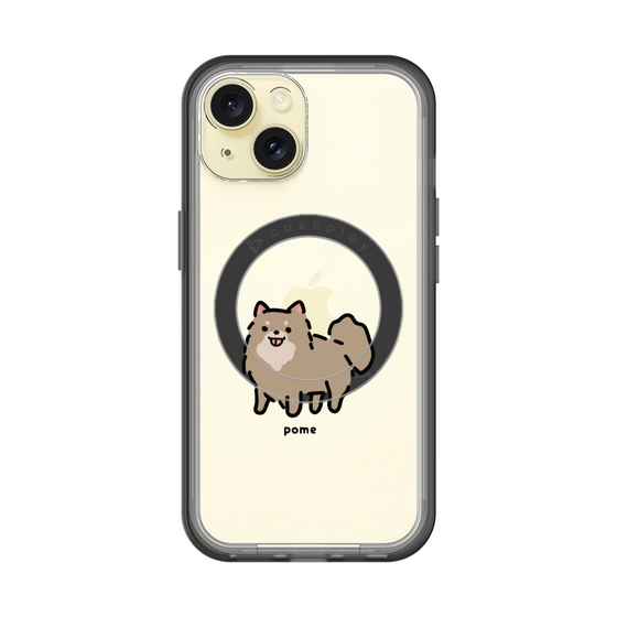 スリムプロテクションプレミアムケース with MagSafe［ オリジナル - CASEPLAYイヌ - pome ］