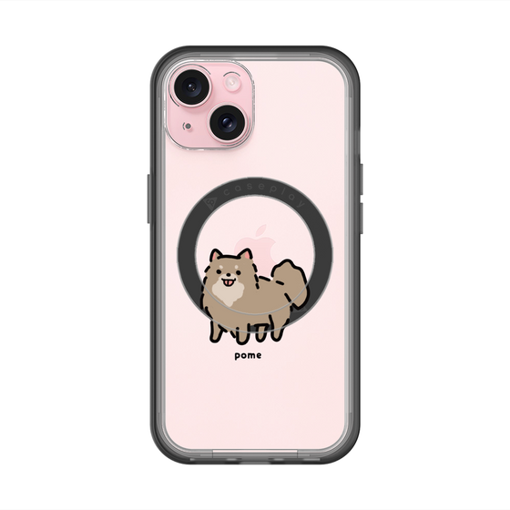 スリムプロテクションプレミアムケース with MagSafe［ オリジナル - CASEPLAYイヌ - pome ］