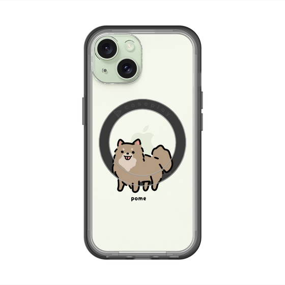 スリムプロテクションプレミアムケース with MagSafe［ オリジナル - CASEPLAYイヌ - pome ］