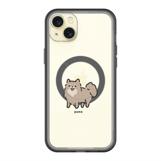 スリムプロテクションプレミアムケース with MagSafe［ オリジナル - CASEPLAYイヌ - pome ］