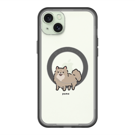 スリムプロテクションプレミアムケース with MagSafe［ オリジナル - CASEPLAYイヌ - pome ］