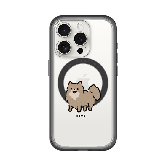 スリムプロテクションプレミアムケース with MagSafe［ オリジナル - CASEPLAYイヌ - pome ］