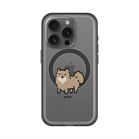 スリムプロテクションプレミアムケース with MagSafe［ オリジナル - CASEPLAYイヌ - pome ］