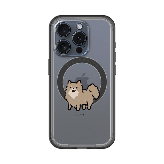 スリムプロテクションプレミアムケース with MagSafe［ オリジナル - CASEPLAYイヌ - pome ］