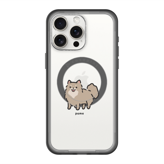 スリムプロテクションプレミアムケース with MagSafe［ オリジナル - CASEPLAYイヌ - pome ］