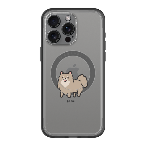 スリムプロテクションプレミアムケース with MagSafe［ オリジナル - CASEPLAYイヌ - pome ］