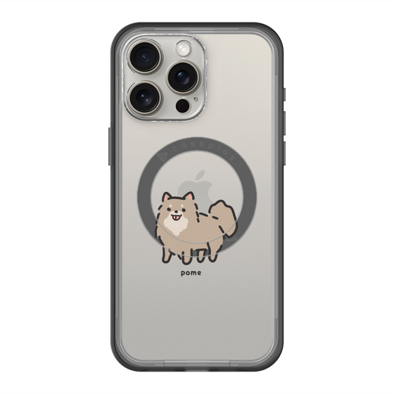 スリムプロテクションプレミアムケース with MagSafe［ オリジナル - CASEPLAYイヌ - pome ］