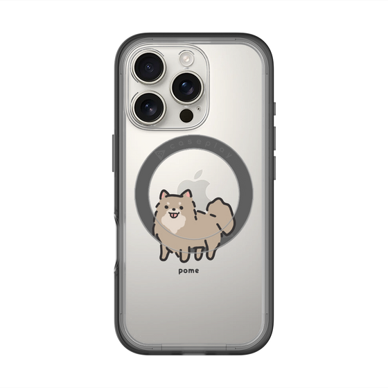 スリムプロテクションプレミアムケース with MagSafe［ オリジナル - CASEPLAYイヌ - pome ］