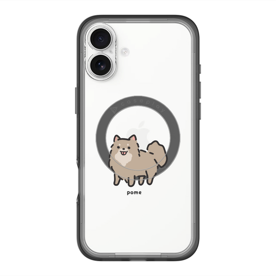 スリムプロテクションプレミアムケース with MagSafe［ オリジナル - CASEPLAYイヌ - pome ］