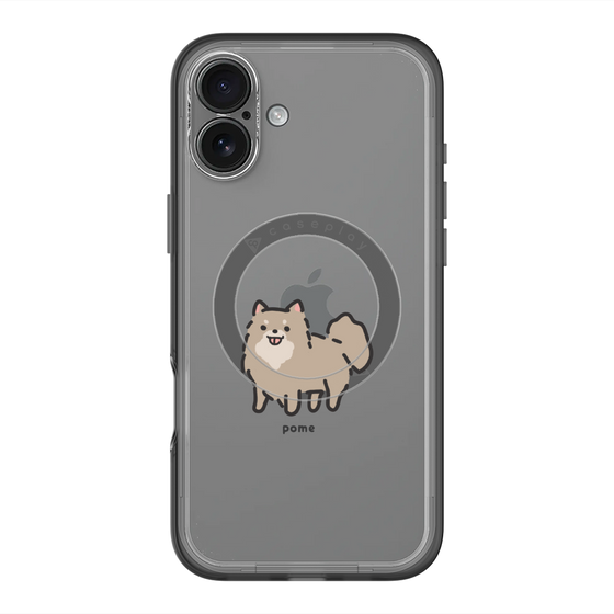 スリムプロテクションプレミアムケース with MagSafe［ オリジナル - CASEPLAYイヌ - pome ］