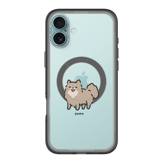 スリムプロテクションプレミアムケース with MagSafe［ オリジナル - CASEPLAYイヌ - pome ］