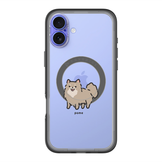 スリムプロテクションプレミアムケース with MagSafe［ オリジナル - CASEPLAYイヌ - pome ］