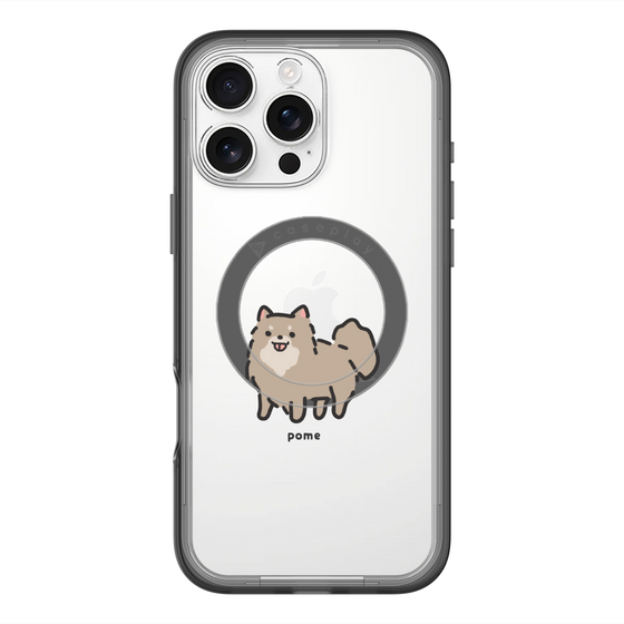 スリムプロテクションプレミアムケース with MagSafe［ オリジナル - CASEPLAYイヌ - pome ］