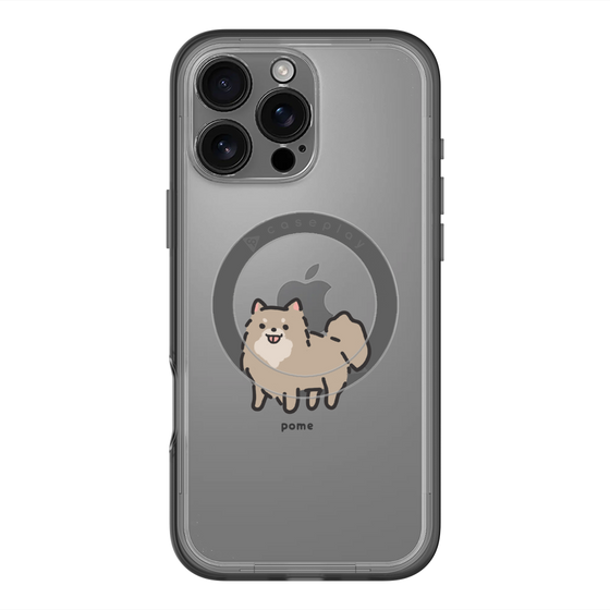 スリムプロテクションプレミアムケース with MagSafe［ オリジナル - CASEPLAYイヌ - pome ］
