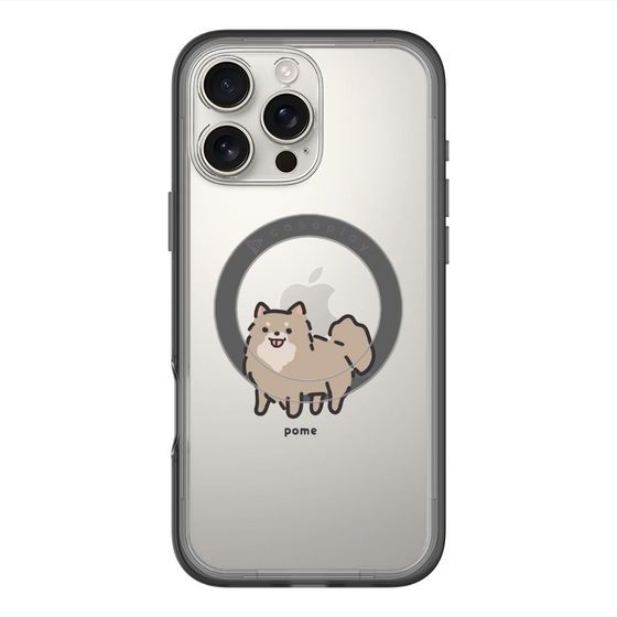 スリムプロテクションプレミアムケース with MagSafe［ オリジナル - CASEPLAYイヌ - pome ］
