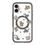 スリムプロテクションプレミアムケース with MagSafe［ オリジナル - CASEPLAYイヌ総柄 - color ］