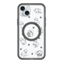 スリムプロテクションプレミアムケース with MagSafe［ オリジナル - CASEPLAYネコ総柄 - black ］