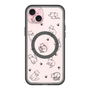 スリムプロテクションプレミアムケース with MagSafe［ オリジナル - CASEPLAYネコ総柄 - black ］