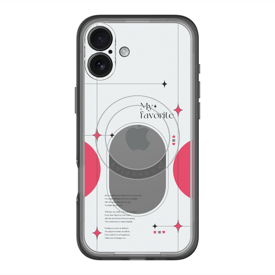 スリムプロテクションプレミアムケース with MagSafe［ オリジナル - チェキケース - レッド ］
