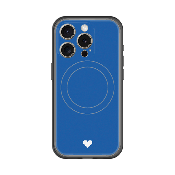 スリムプロテクションプレミアムケース with MagSafe［ オリジナル - 推し色ハート - ブルー ］
