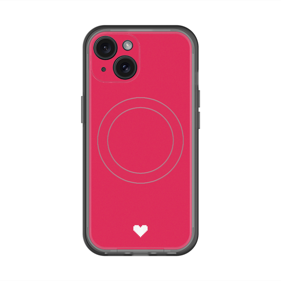 スリムプロテクションプレミアムケース with MagSafe［ オリジナル - 推し色ハート - レッド ］