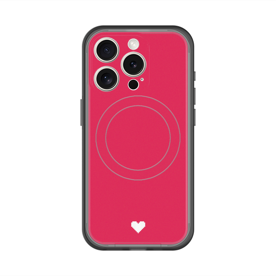 スリムプロテクションプレミアムケース with MagSafe［ オリジナル - 推し色ハート - レッド ］