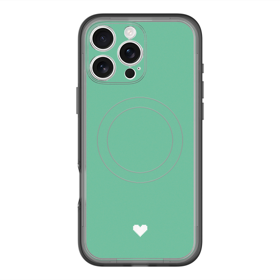 スリムプロテクションプレミアムケース with MagSafe［ オリジナル - 推し色ハート - グリーン ］