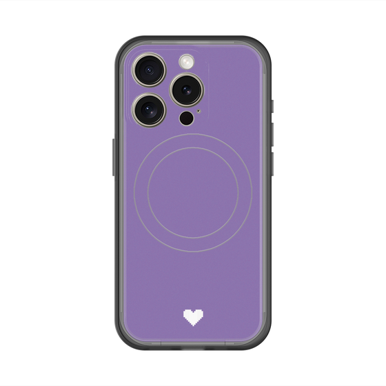 スリムプロテクションプレミアムケース with MagSafe［ オリジナル - 推し色ハート - パープル ］