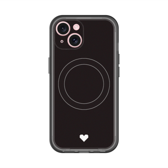 スリムプロテクションプレミアムケース with MagSafe［ オリジナル - 推し色ハート - ブラック ］