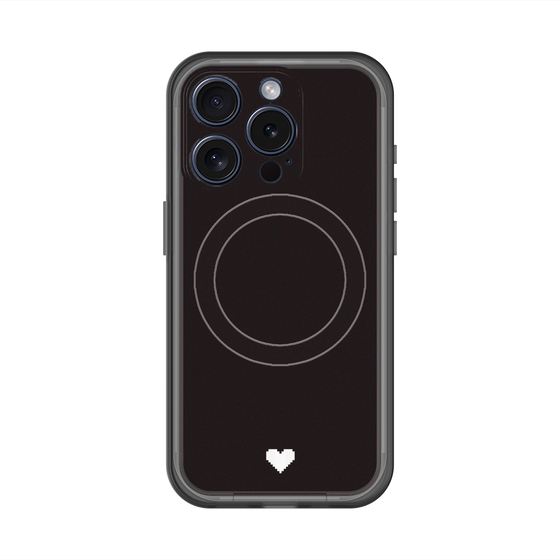スリムプロテクションプレミアムケース with MagSafe［ オリジナル - 推し色ハート - ブラック ］