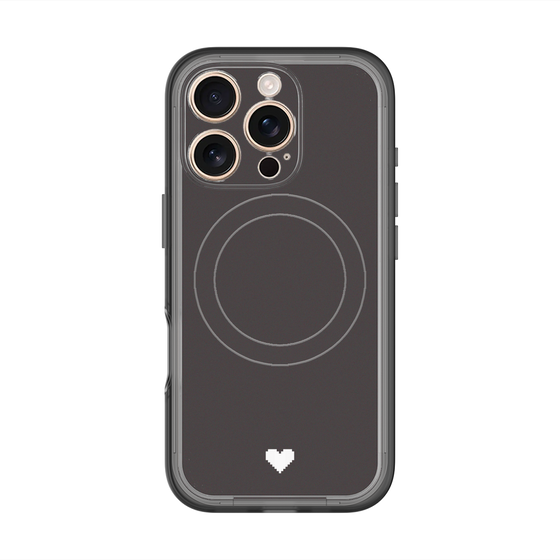 スリムプロテクションプレミアムケース with MagSafe［ オリジナル - 推し色ハート - ブラック ］