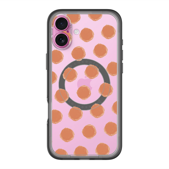 スリムプロテクションプレミアムケース with MagSafe［ オリジナル - 推し色水玉 - レッド ］