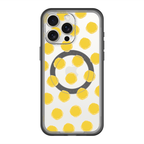 スリムプロテクションプレミアムケース with MagSafe［ オリジナル - 推し色水玉 - イエロー ］