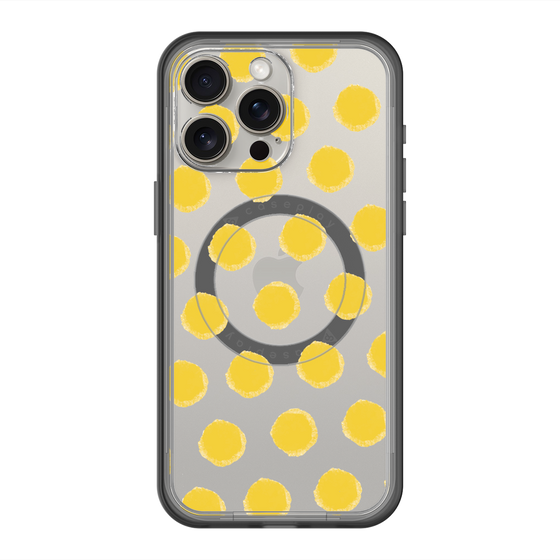 スリムプロテクションプレミアムケース with MagSafe［ オリジナル - 推し色水玉 - イエロー ］