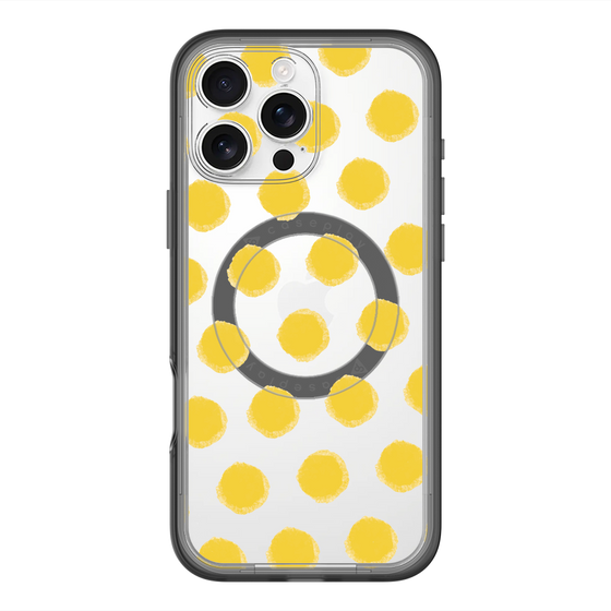 スリムプロテクションプレミアムケース with MagSafe［ オリジナル - 推し色水玉 - イエロー ］