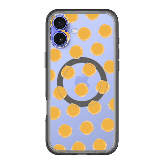 スリムプロテクションプレミアムケース with MagSafe［ オリジナル - 推し色水玉 - オレンジ ］