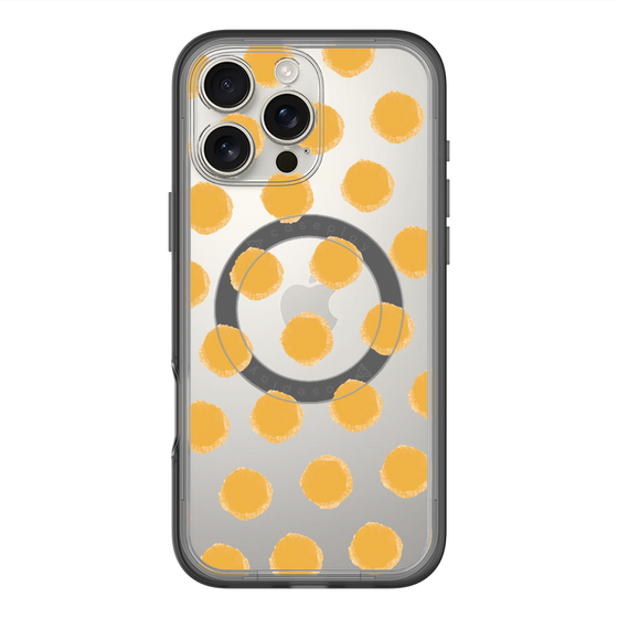 スリムプロテクションプレミアムケース with MagSafe［ オリジナル - 推し色水玉 - オレンジ ］