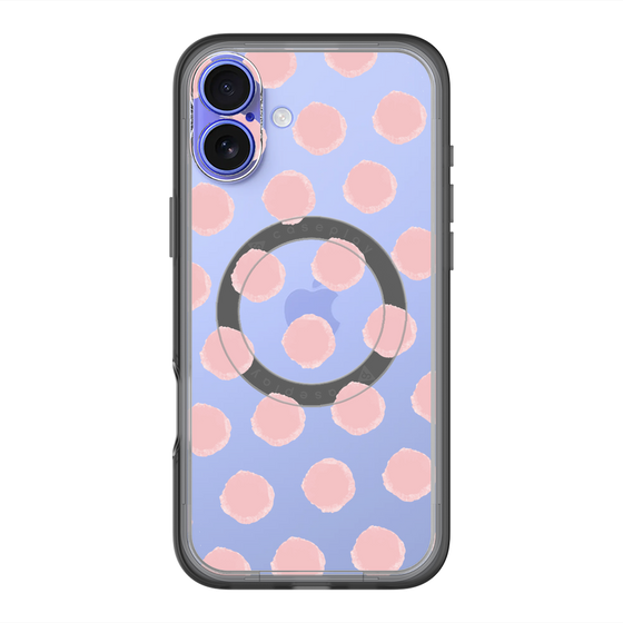 スリムプロテクションプレミアムケース with MagSafe［ オリジナル - 推し色水玉 - ピンク ］