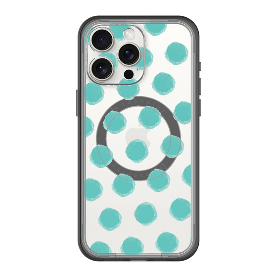スリムプロテクションプレミアムケース with MagSafe［ オリジナル - 推し色水玉 - グリーン ］
